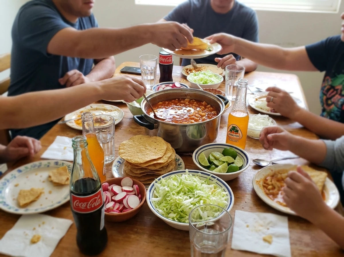 Comida familiar en casa