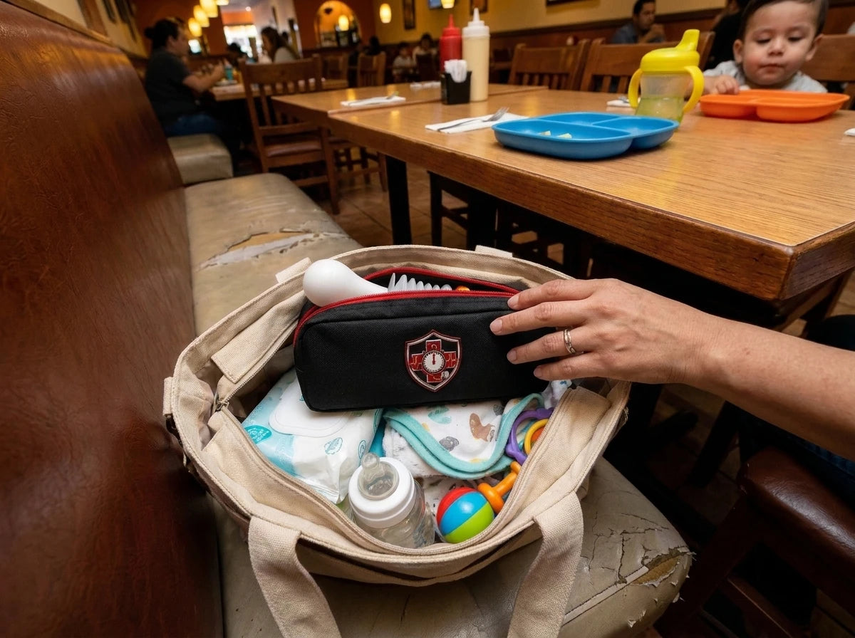 Estuche HoraCero en la bolsa